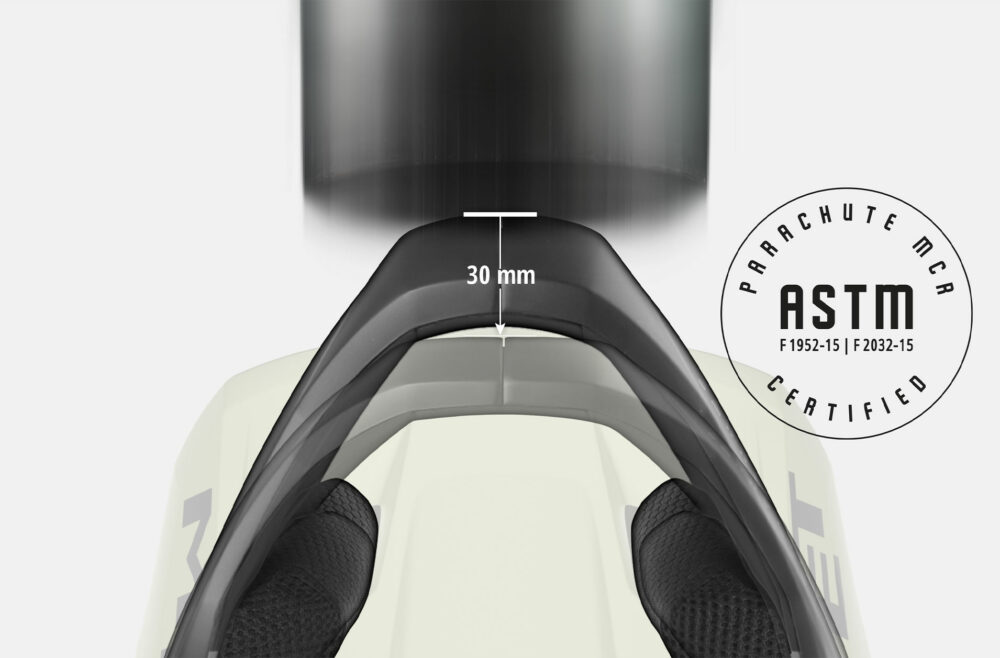 A MET Parachute MCR Mips ASTM-tanúsítvánnyal rendelkező állvédője