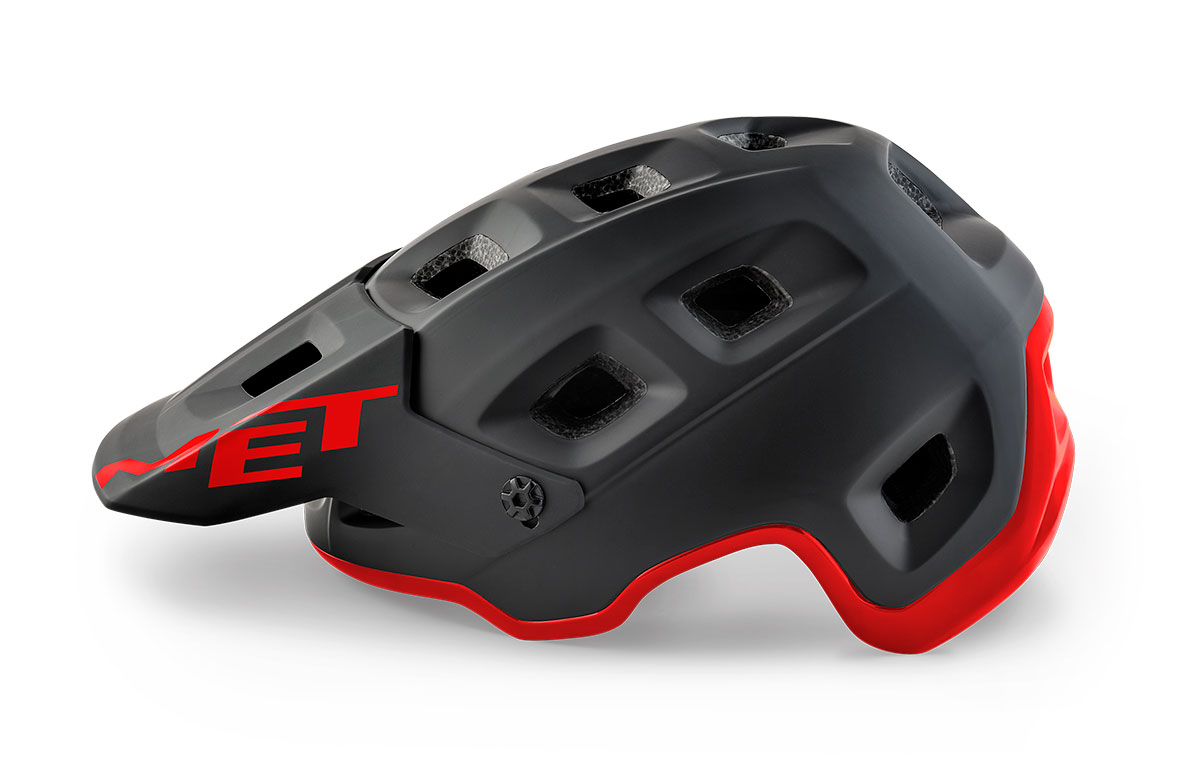 red mountain bike helmet