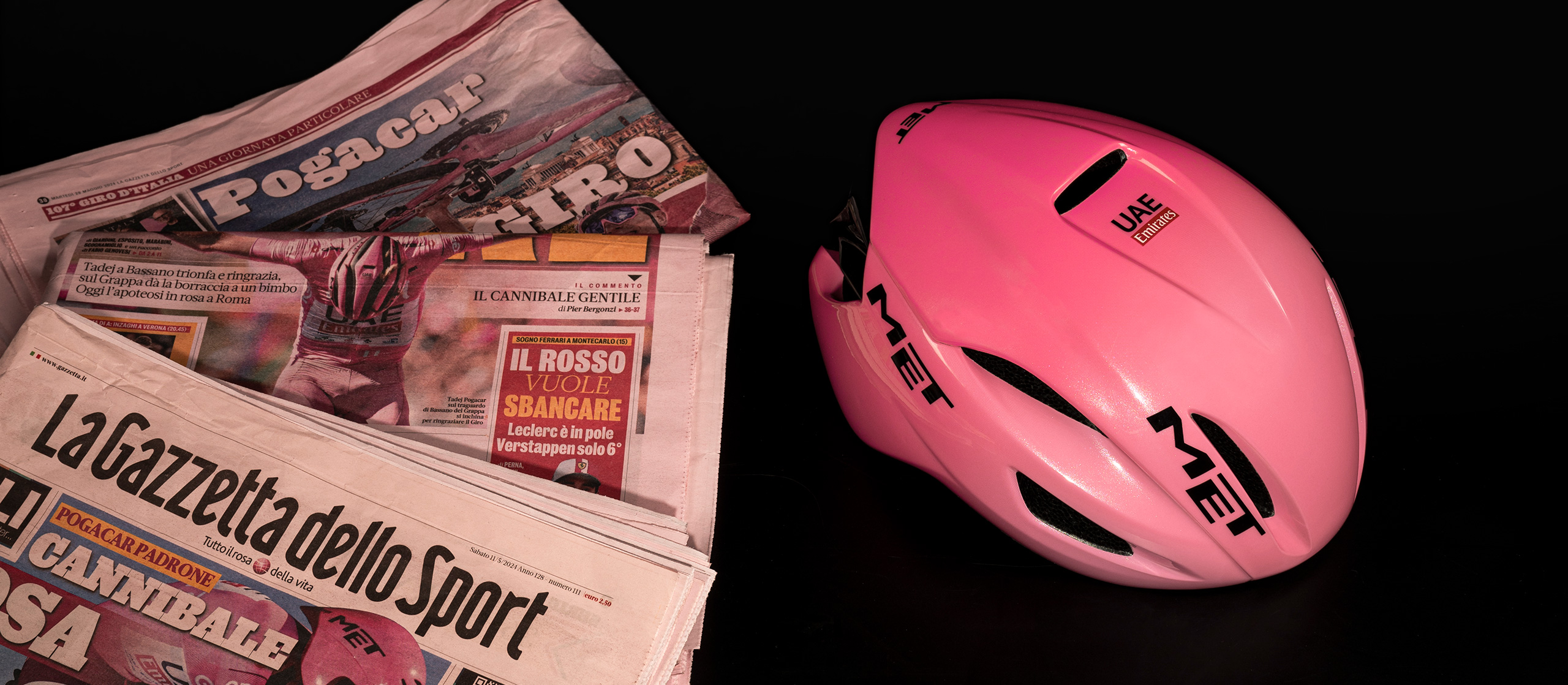 The new Limited Edition MET Manta Mips Pink Edition is Performace Road Cycling Helmet featuring Mips, inspired by Tadej Pogačar's victory at Giro d'Italia 2024.