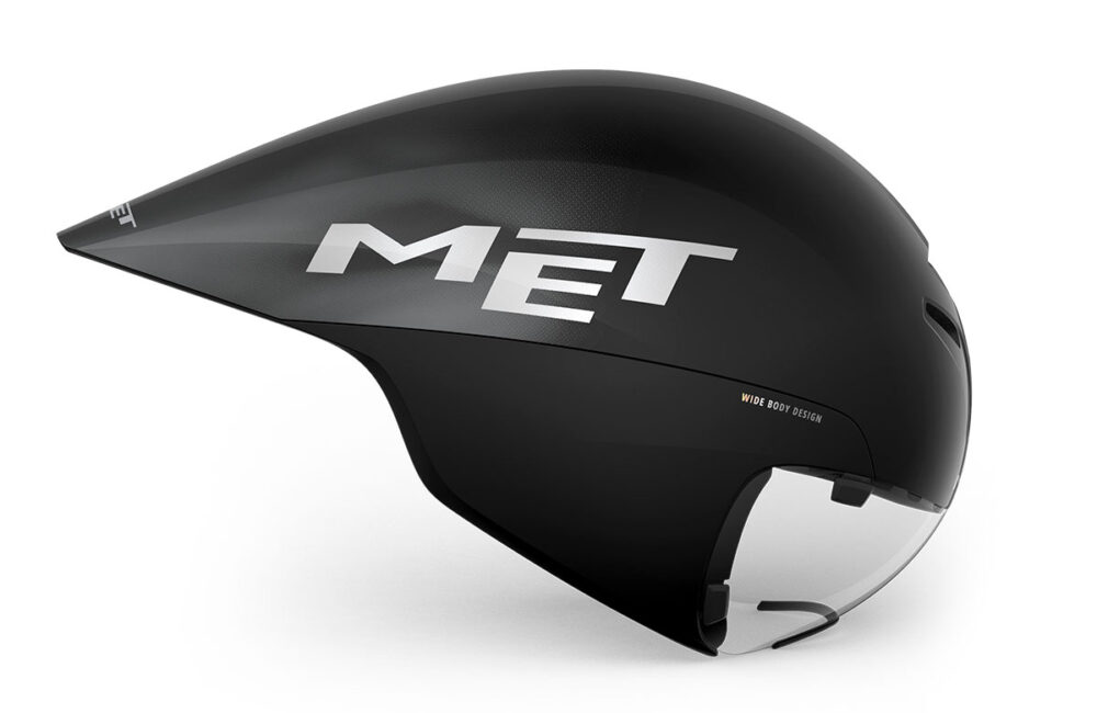 MET Drone Wide Body II, Aero Helmet for Triathlon and Time Trial