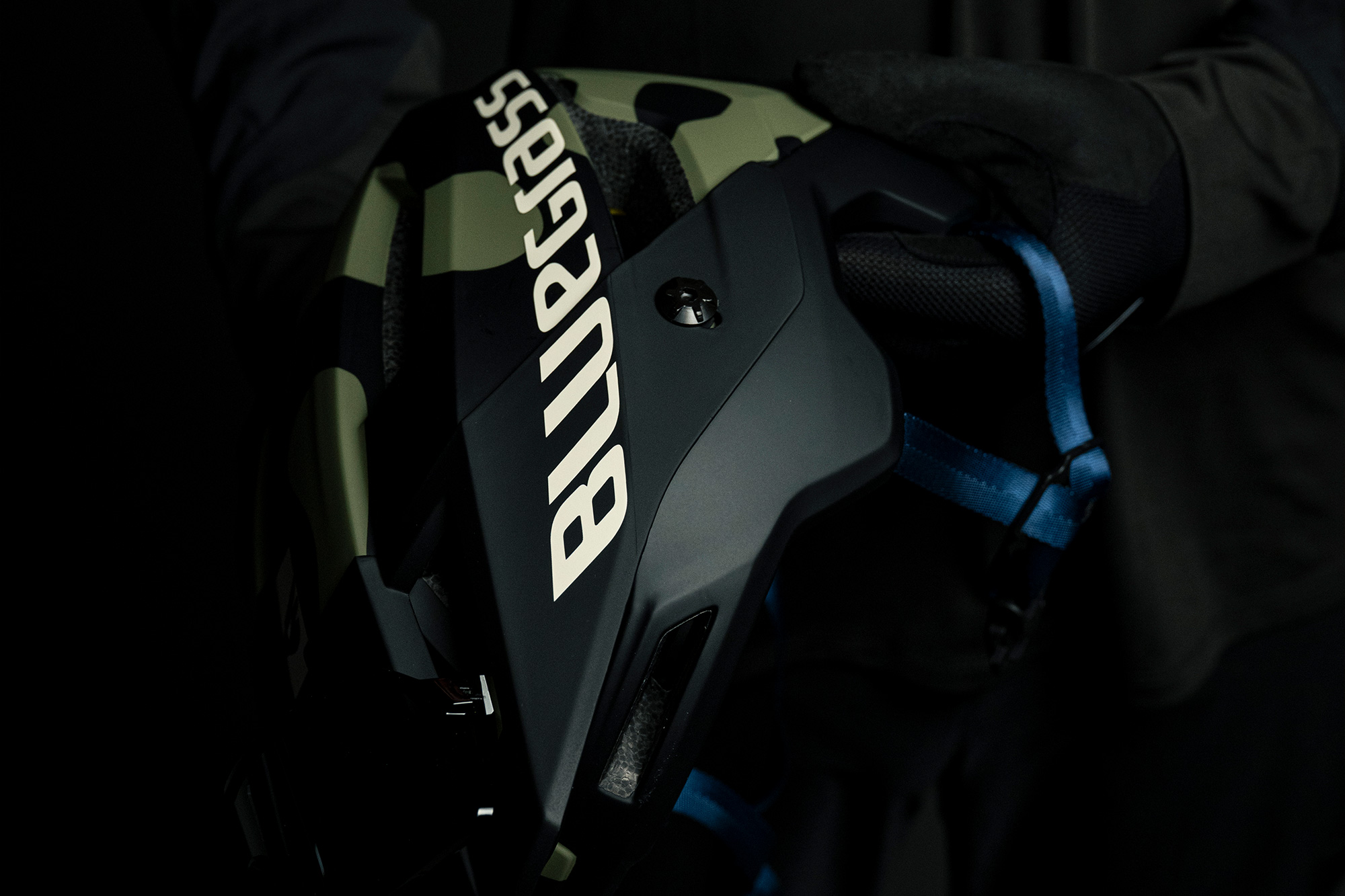 Bluegrass Camo Edition helmets blending seamlessly into the wilderness with camouflage design