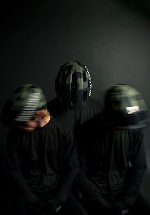 Bluegrass Camo Edition helmets blending seamlessly into the wilderness with camouflage design